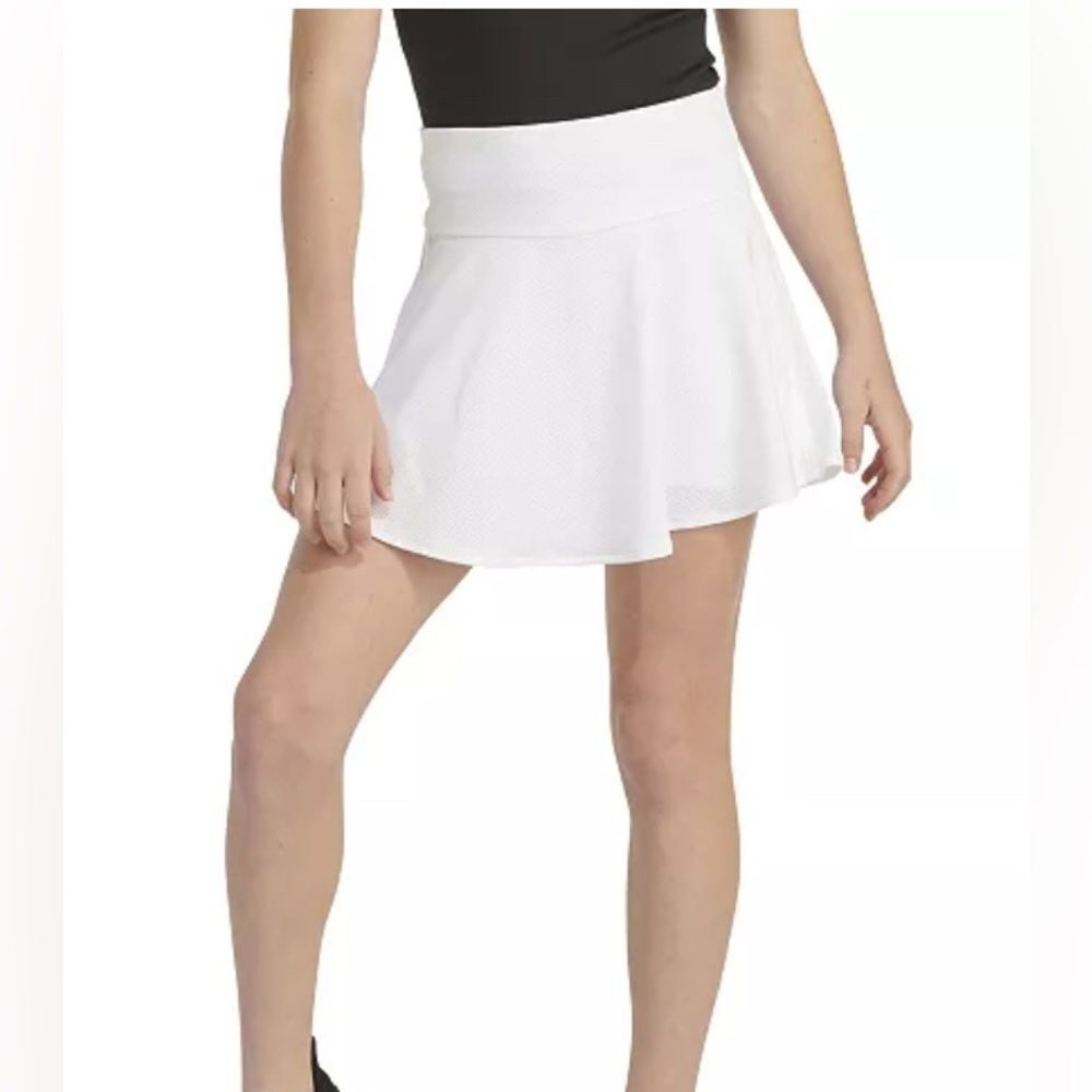adidas Girls 3-Stripe Flounce Knit Skort